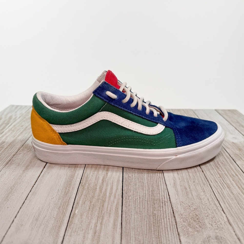 Vans Old Skool Yacht‎ Club - Multi Color Suede Canvas Sneakers Men 6.5 / Women 8